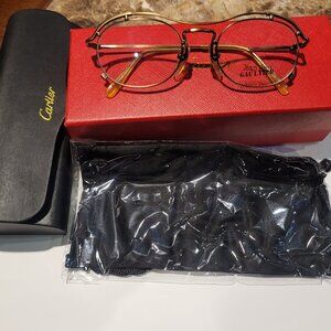 Vintage Jean Paul Gaultier 55-2170 Brass Oval Glasses Frames